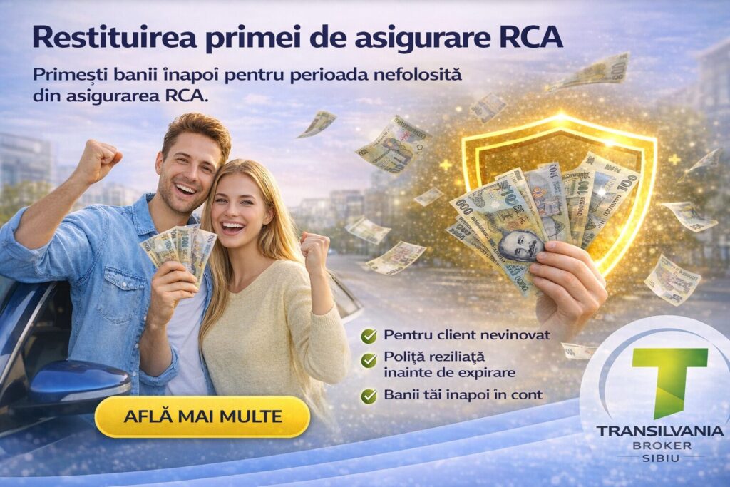 Asigurari Transilvania Broker Sibiu - Restituirea Primei de Asigurare RCA 1 Restituirea primei de asigurare rca
