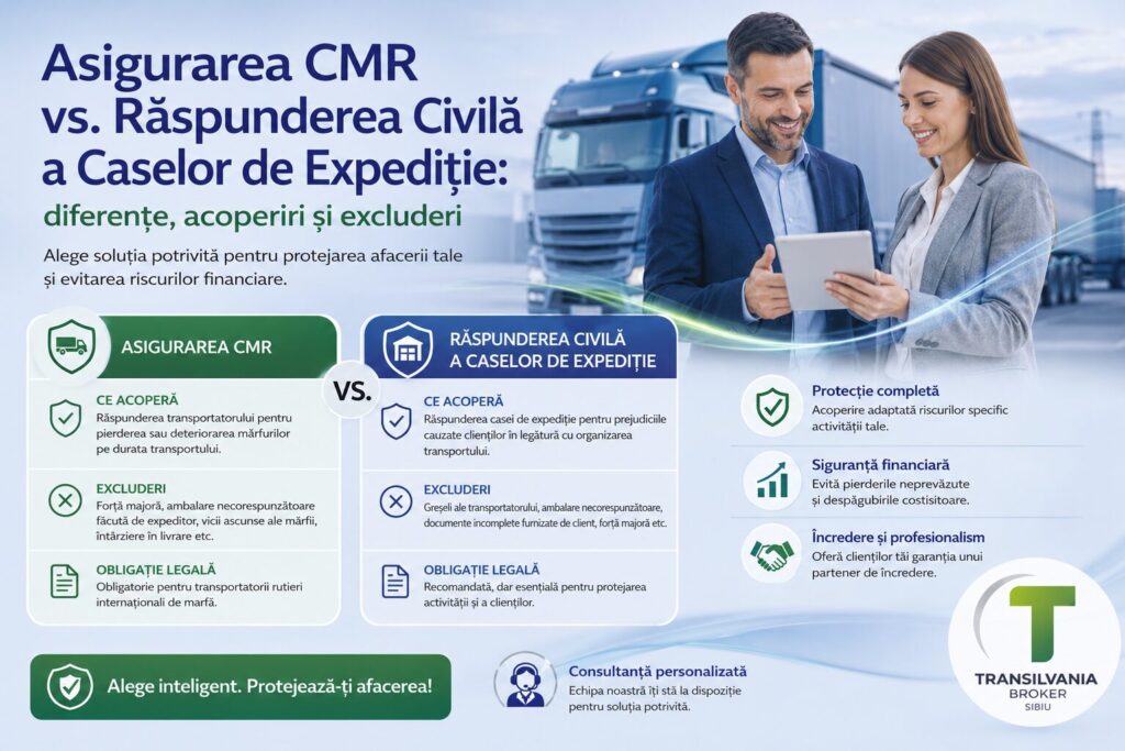 Asigurarea cmr vs. Răspunderea civilă a caselor de expediție