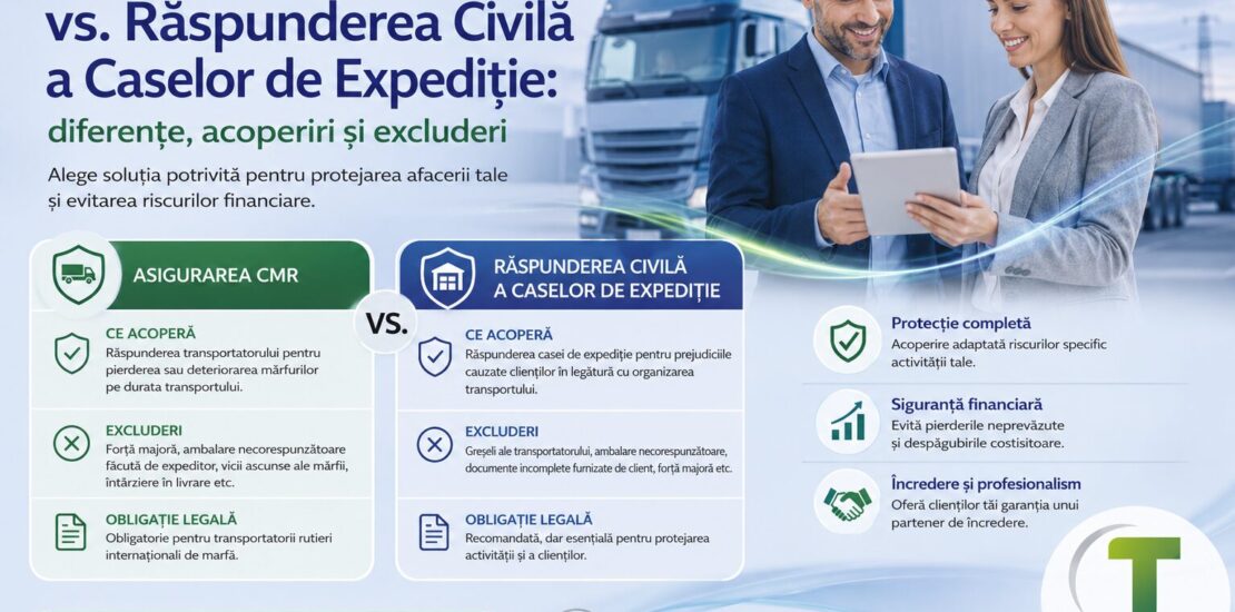 Asigurarea cmr vs. Răspunderea civilă a caselor de expediție