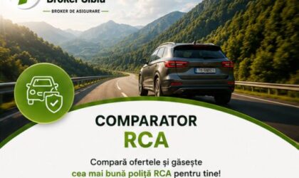 Comparator RCA – Transilvania Broker Sibiu Banner comparator rca – compară ofertele mai multor asigurători și alege cea mai bună poliță rca online prin transilvania broker sibiu.