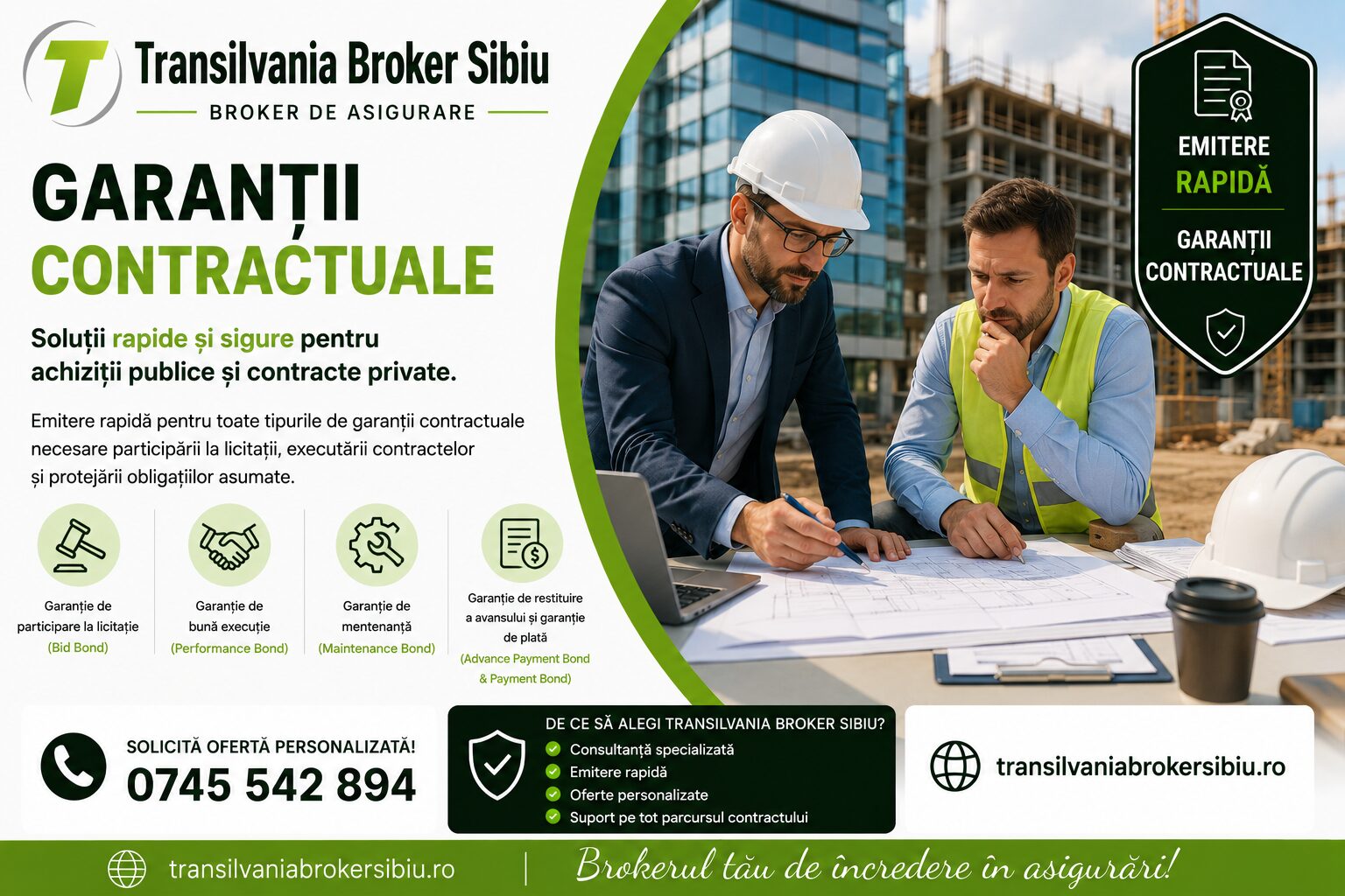Asigurari Transilvania Broker Sibiu - Asigurari de Garantii Contractuale si Vamale 1 Banner garanții contractuale pentru participare la licitații, bună execuție, mentenanță și restituirea avansului – transilvania broker sibiu
