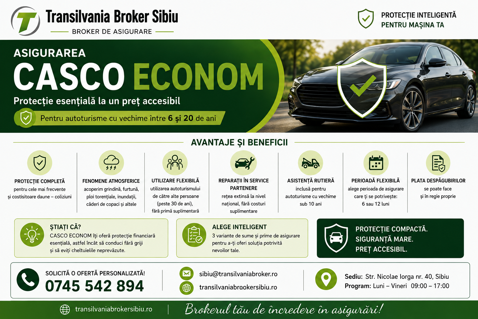 Asigurari Transilvania Broker Sibiu - Asigurarea CASCO ECONOM 1 Asigurare casco econom – transilvania broker sibiu
