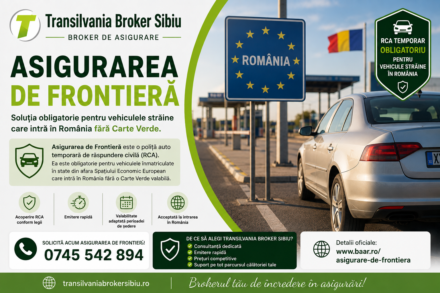 Asigurari Transilvania Broker Sibiu - Asigurarea de frontiera RCA 1 Asigurare de frontieră rca